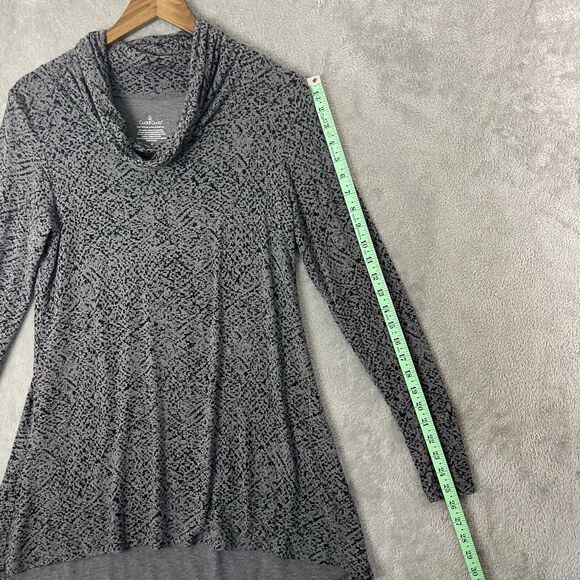 Cuddl Duds T Shirt Dress Women's Gray Long Sleeve Cowl Neck Stretch SZ/M - Picture 10 of 12